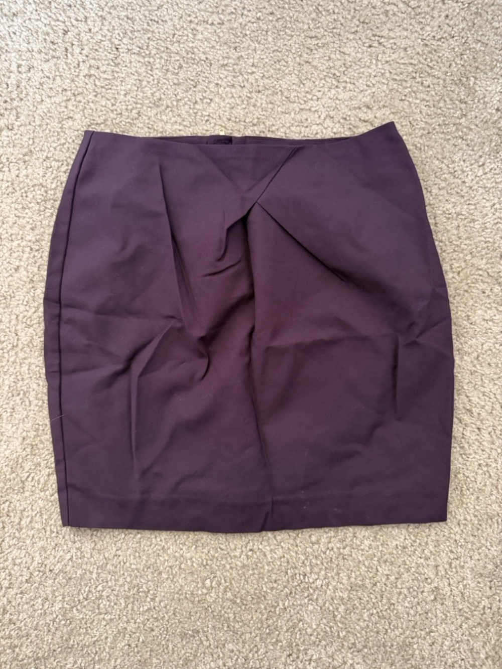 H&M Deep Plum Pencil Skirt with Front Twist